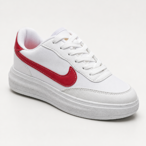 کفش کتونی اسپرت زنانه طرح نایک (Nike) رنگ سفید قرمز مدل ونس | کد 1096